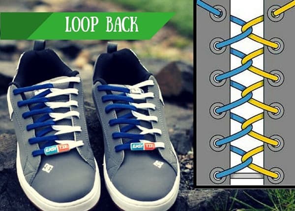 Buộc kiểu LoopBack làm cho đôi giày càng trở nên độc đáo và ấn tượng.