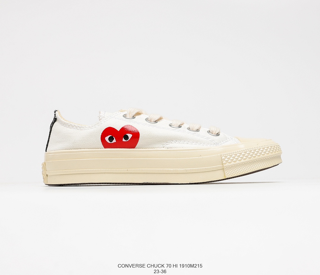 Giày Converse CDG Heart Low White