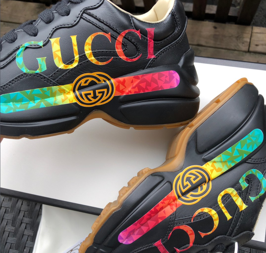 Giày Gucci Rhyton Logo Gucci Rainbow