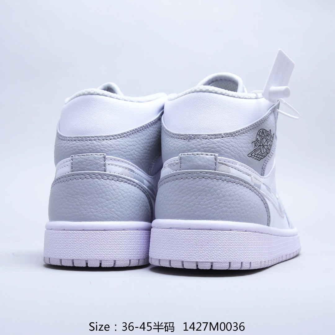 Giày Nike Air Jordan 1 Mid Grey Camo High