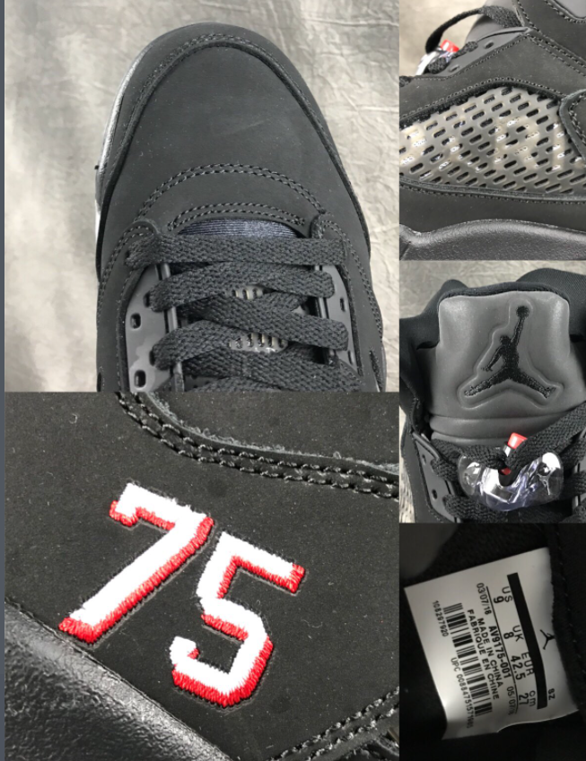 Giày Nike Air Jordan 5 Retro Paris Saint-Germain Đen