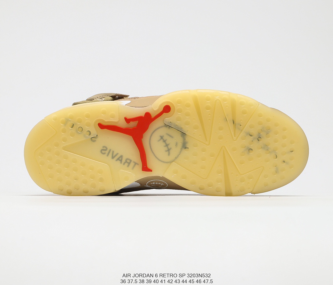 Giày Nike Air Jordan 6 Retro Travis Scott British Khaki Nâu
