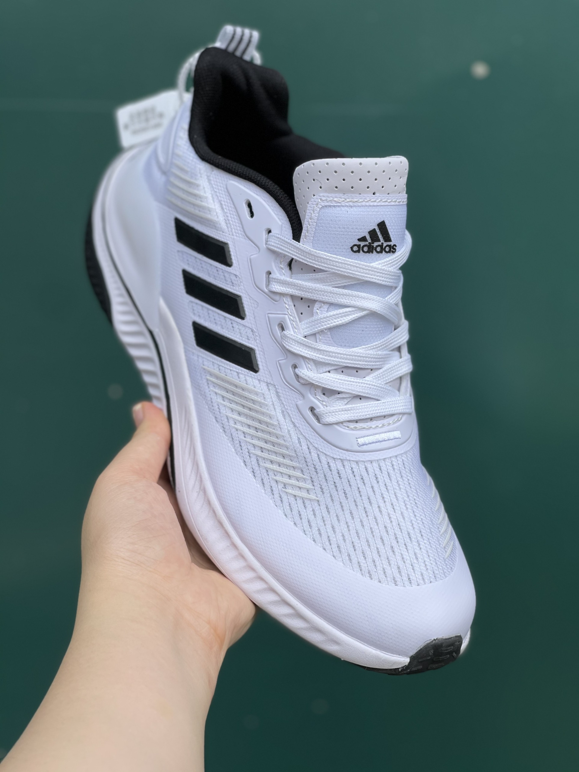 Giày Adidas Alphabounce 2022 Trắng Sọc Đen Rep 1:1
