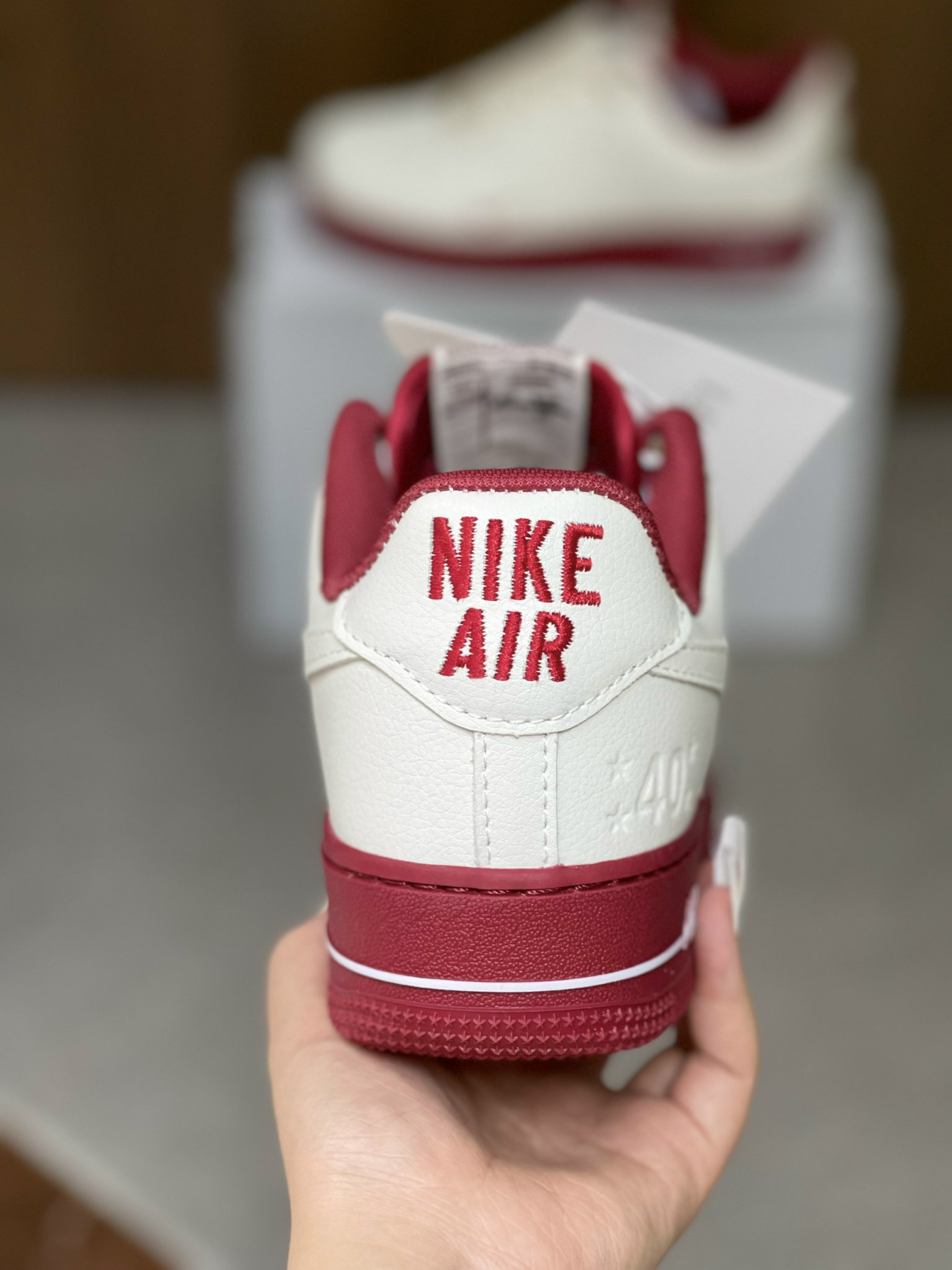 Nike Air Force 1 'White Red' 40th Siêu Cấp