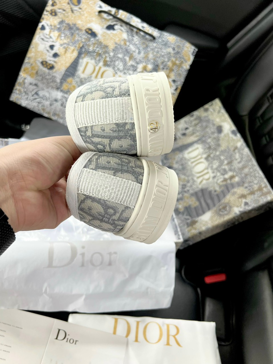 Giày Dior Walk Embroider Cotton Like Auth