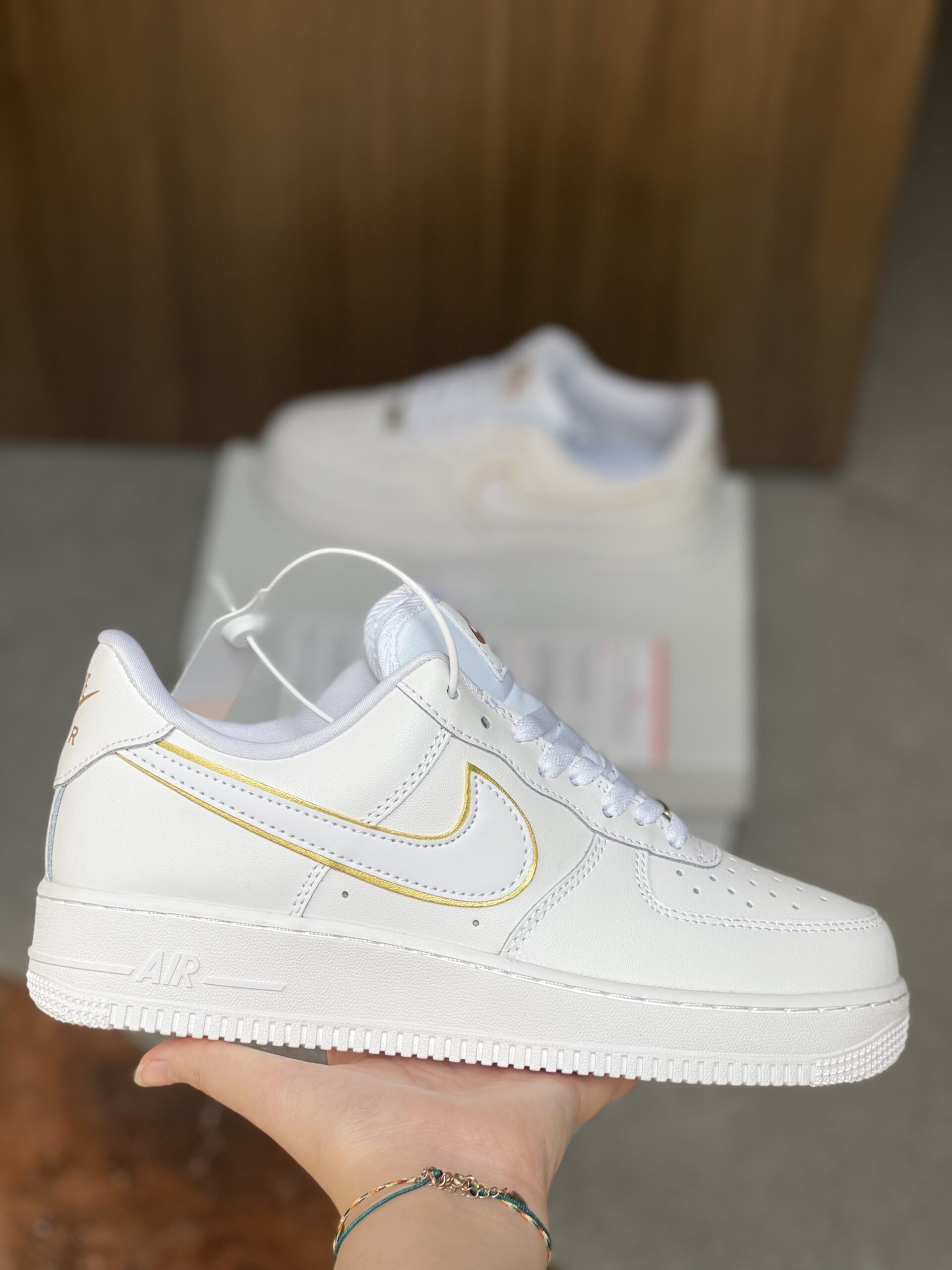Giày Nike Air Force 1 Low ESS Metallic Gold Like Auth