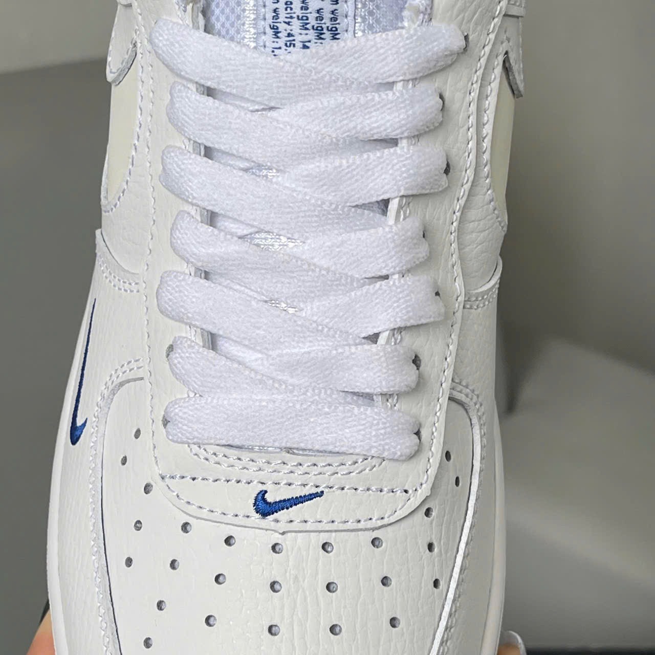 Giày Nike Air Force 1 Low Reflective Swoosh White Blue Best Quality