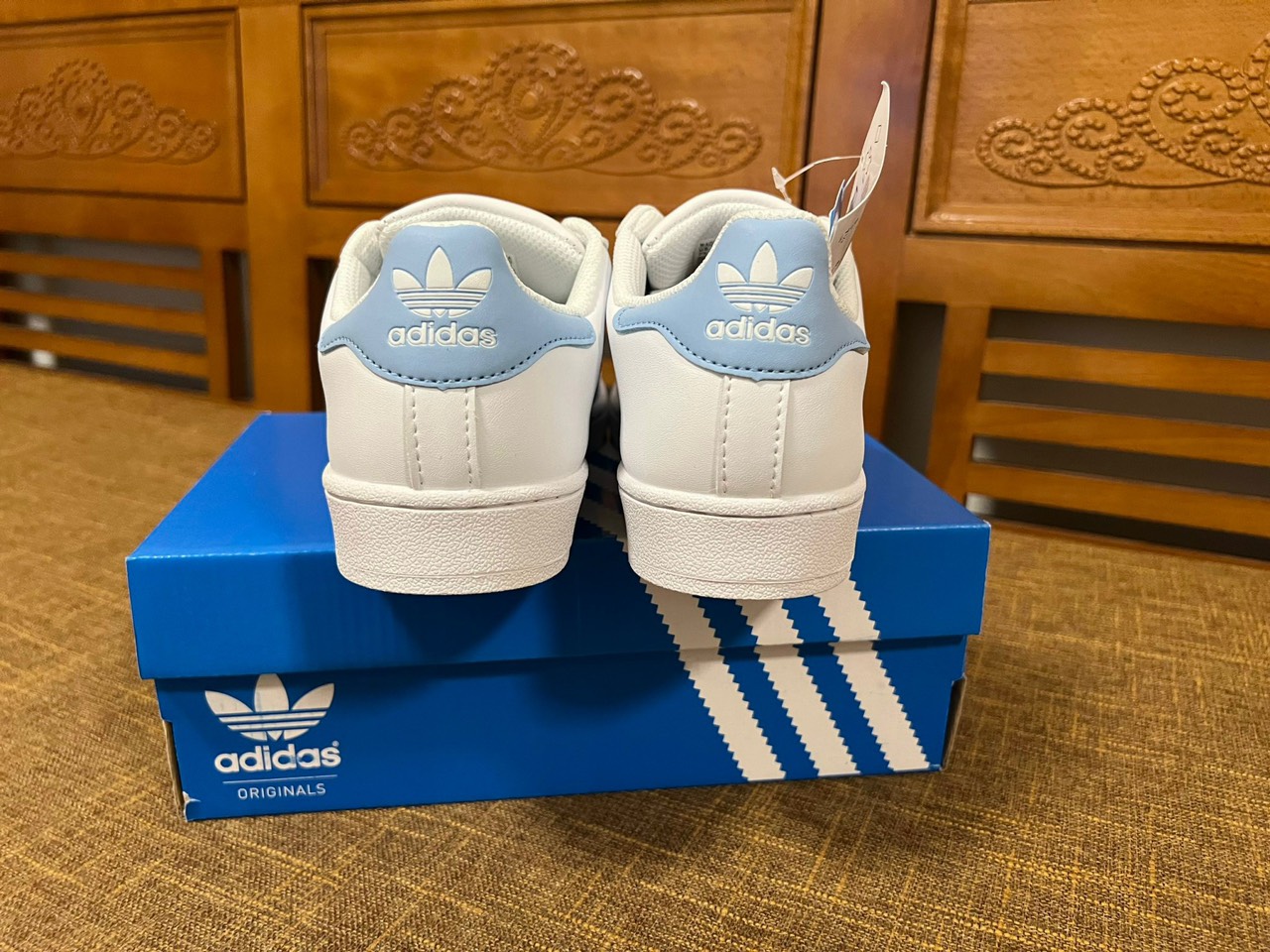 Giày Adidas Superstar White Ambient Sky Like Auth
