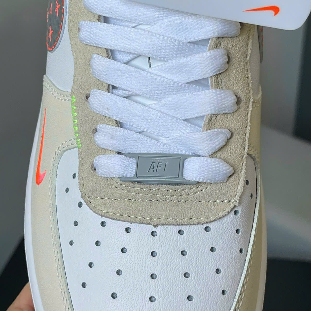 Giày Nike Air Force 1 Low Just Do It White Tan Best Quality