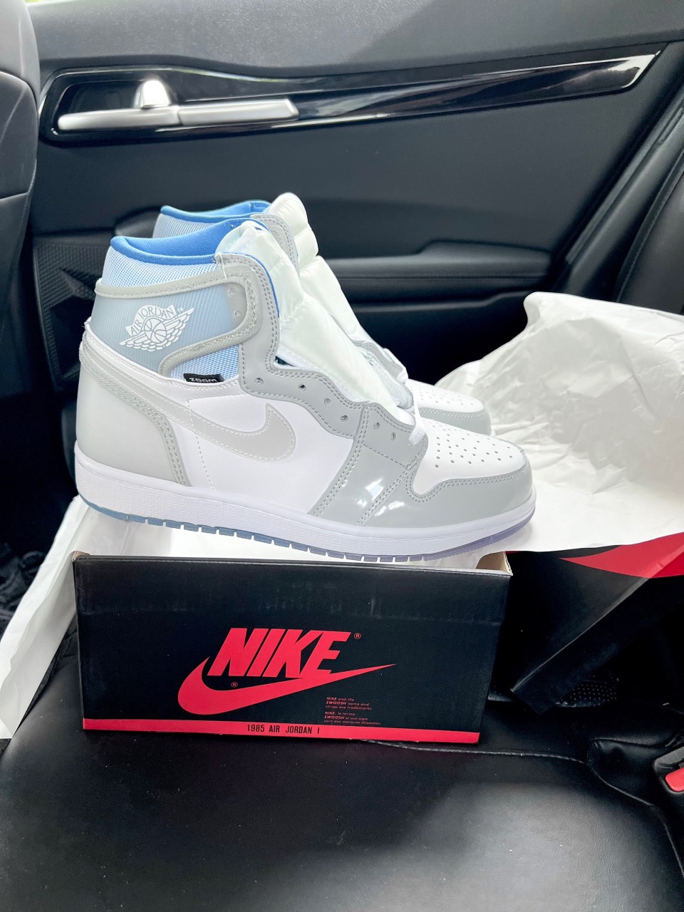 Giày Nike Air Jordan 1 Retro High Zoom White Racer Blue