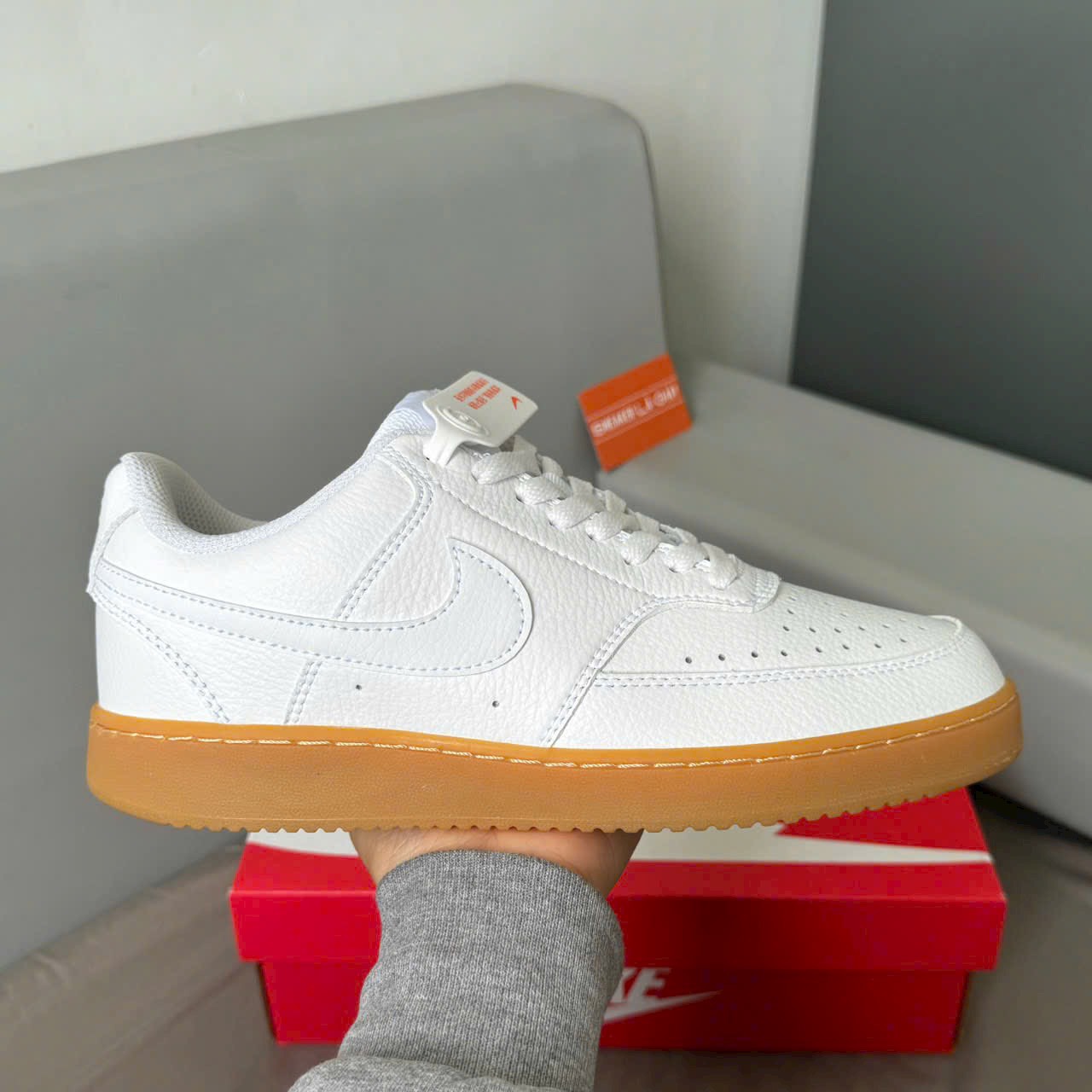 Giày Nike Court Vision Low White Gum Like Auth