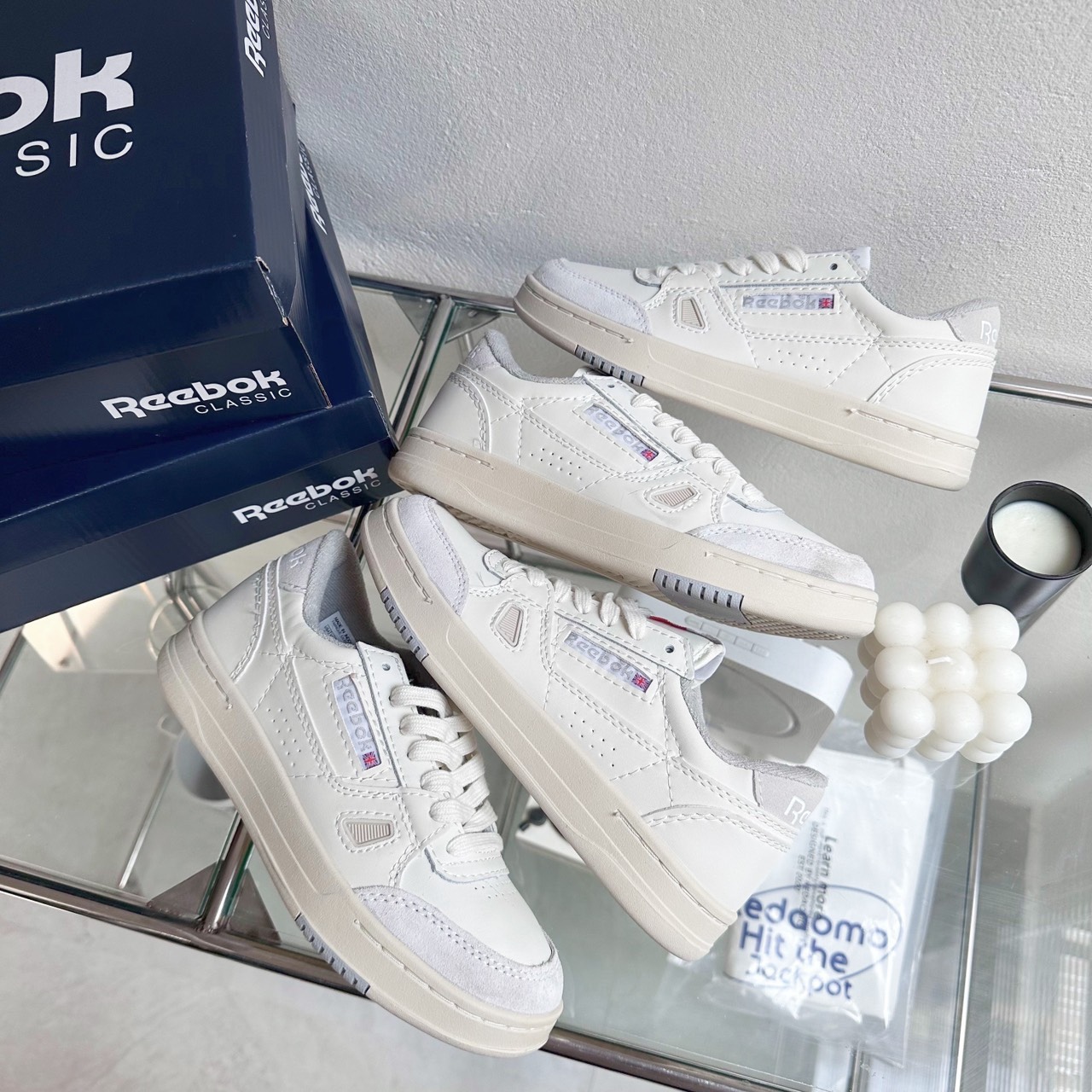 Giày Reebok General Skate Shoes White Grey