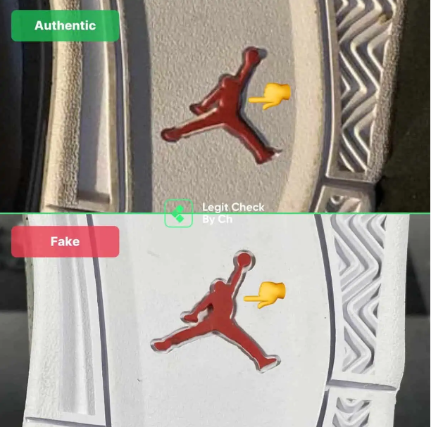Kiểm tra logo Jumpman dưới đế giày 