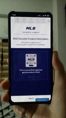 App Hidden tag giúp check giày MLB Auth nhanh chóng