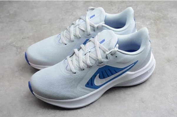 Giày Nike Downshifter 10 Running Pure Platinum White Blue cho nam