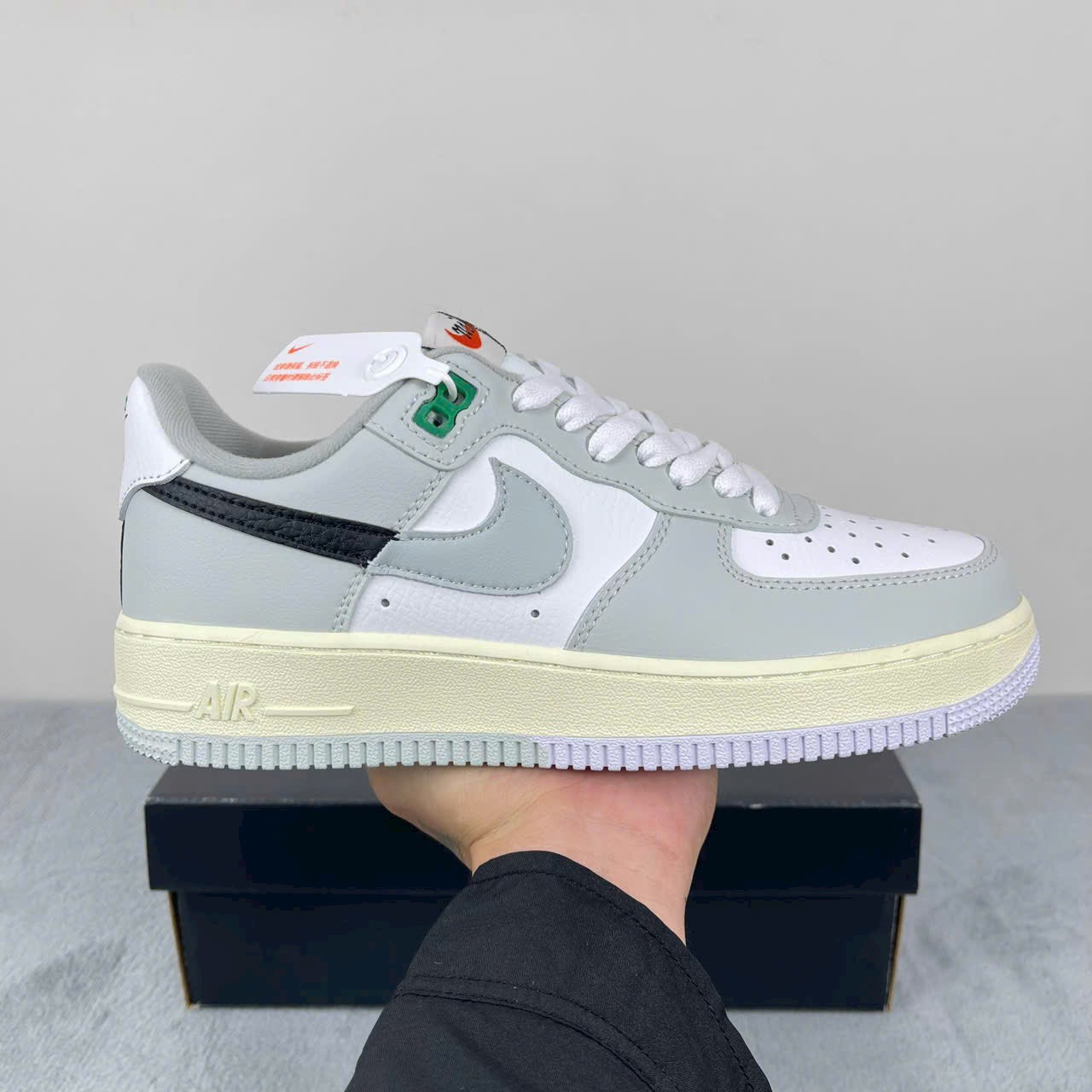 Giày Nike Air Force 1 Low Split Light Silver Best Quality