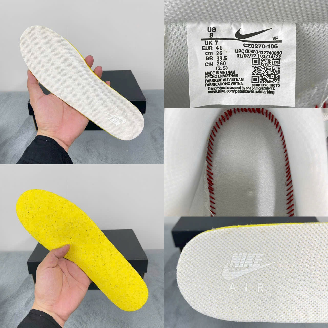 Giày Nike Air Force 1 Low White Grey Gold Best Quality