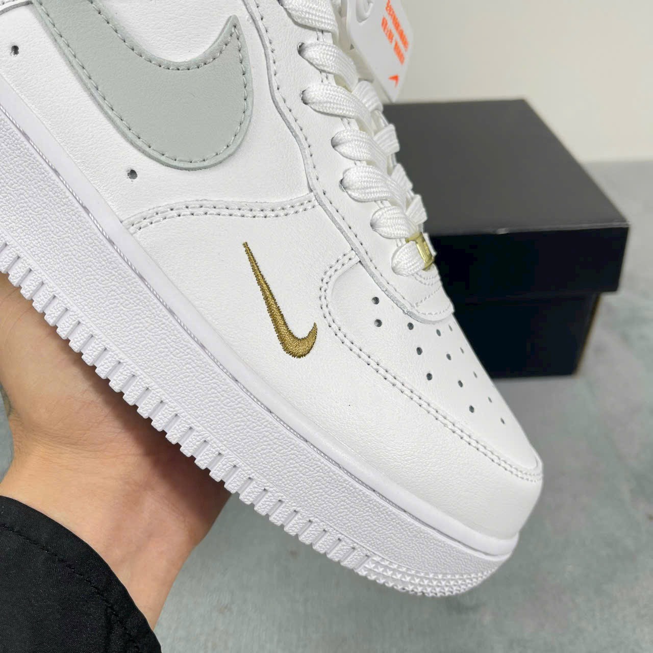 Giày Nike Air Force 1 Low White Grey Gold Best Quality