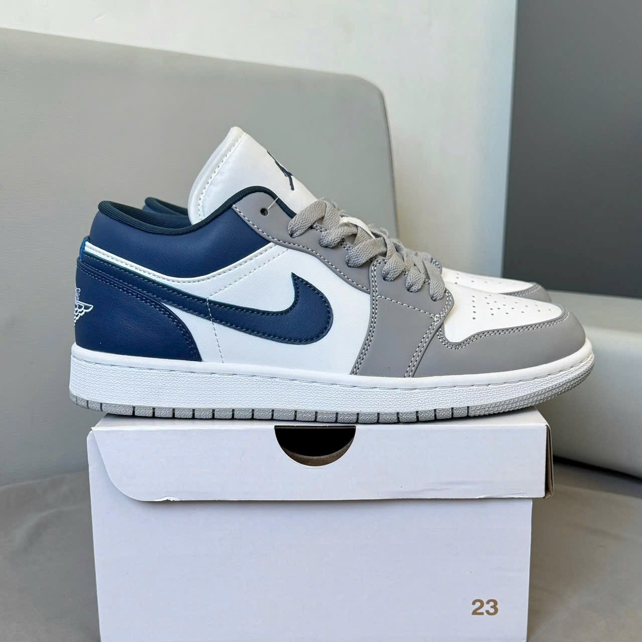 Giày Nike Air Jordan 1 Low Stealth French Blue Like Auth
