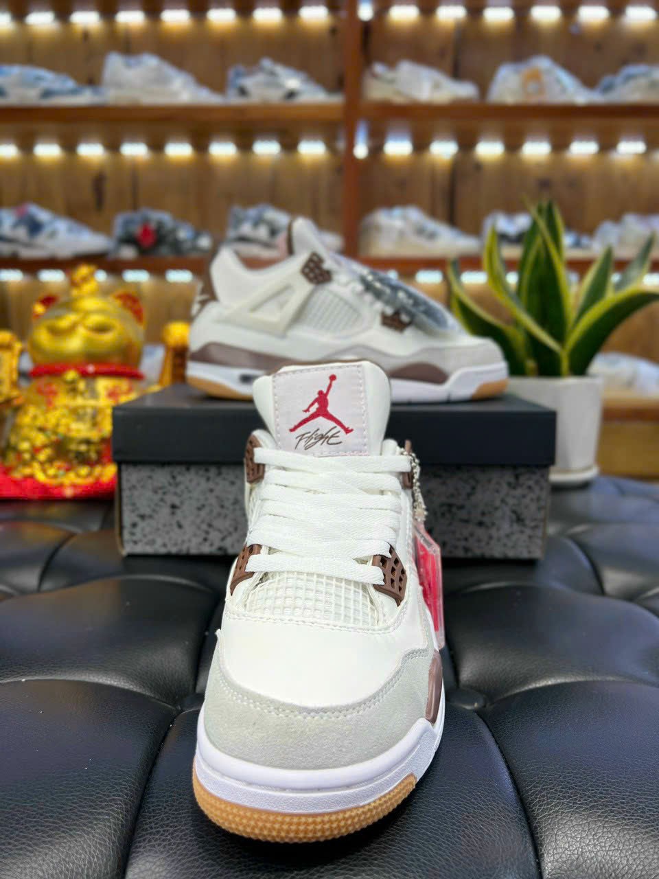 Giày Nike Air Jordan 4 Customs Military Mocha Like Auth