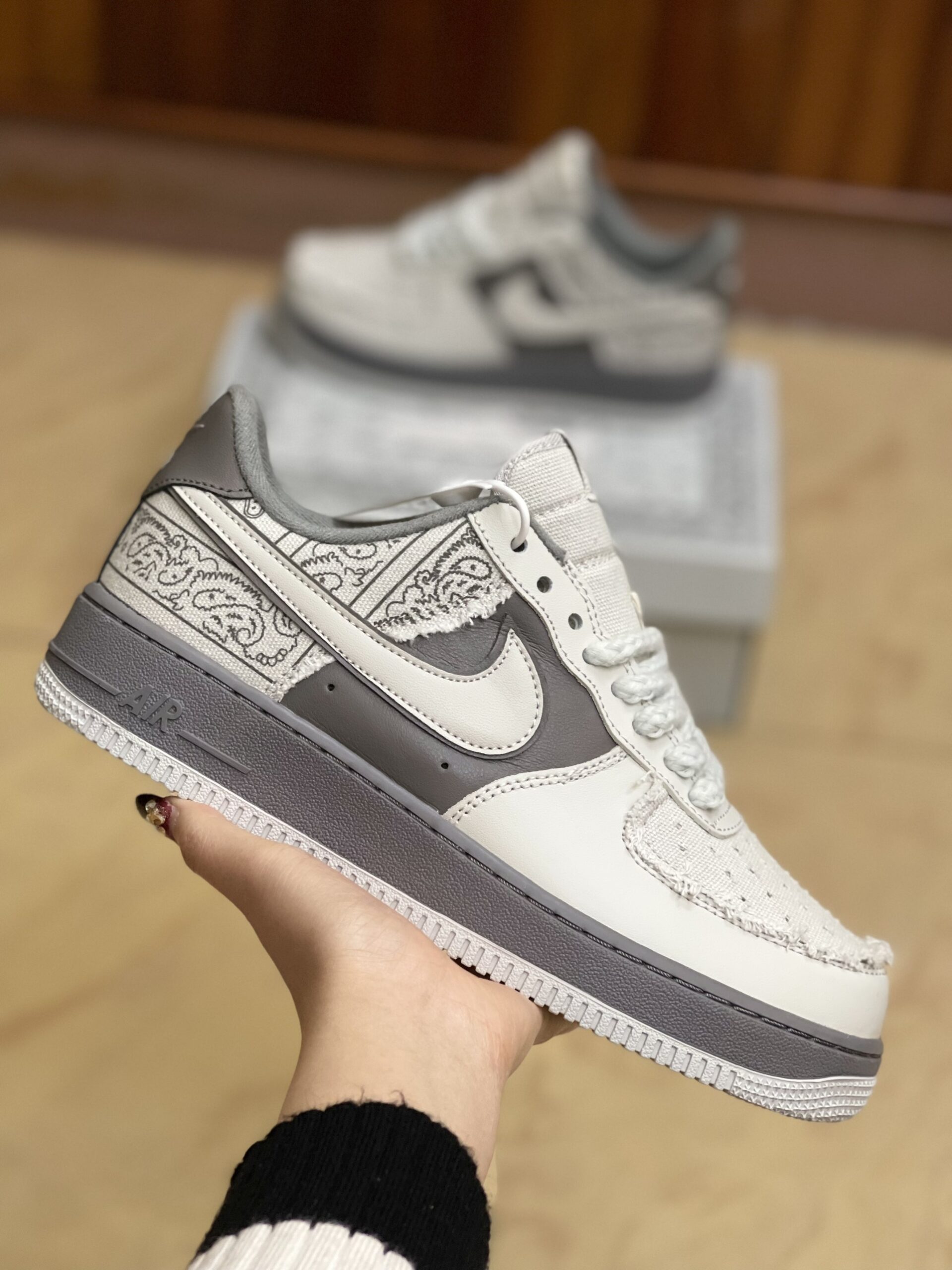 Giày Nike Air Force 1 Low Travis Tubig Bag White Grey Like Auth