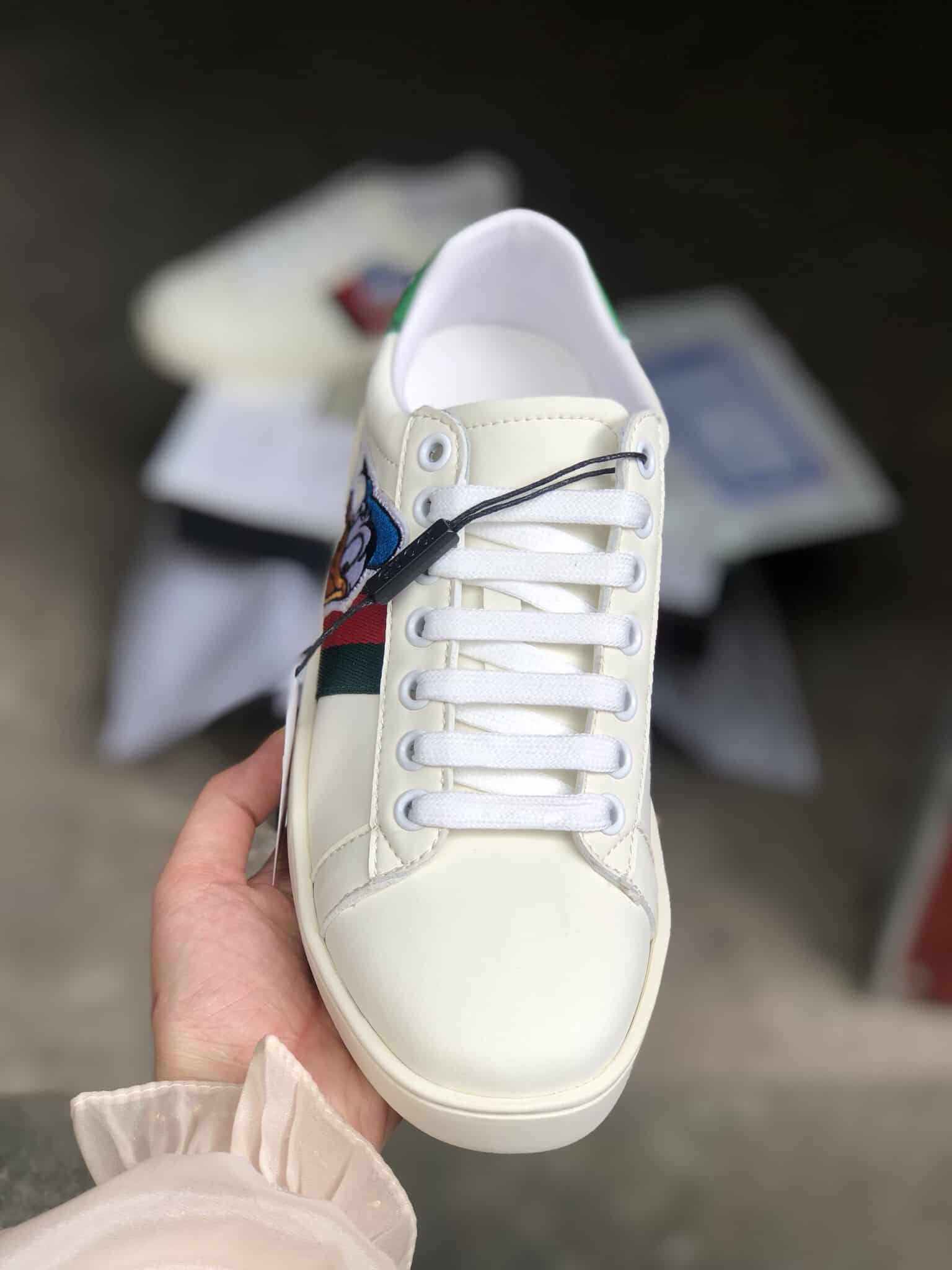 Giày Gucci X Disney Donald Duck Ace Lace-Up Sneakers Rep 1:1