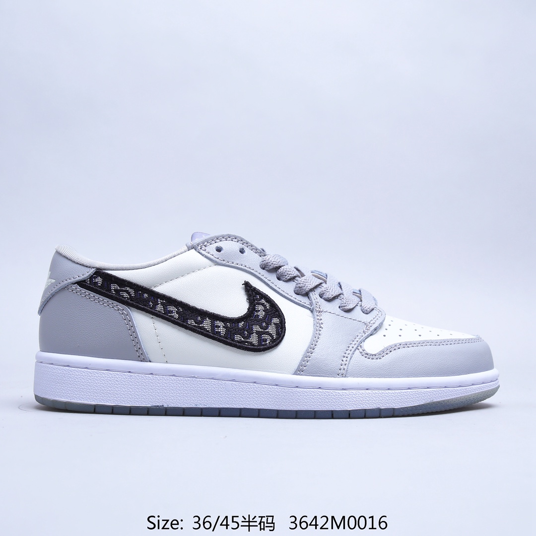 Giày Nike Air Jordan 1 Low Dior Quilted White Siêu Cấp  Xám Sneaker  Giày  Sneaker Rep 11