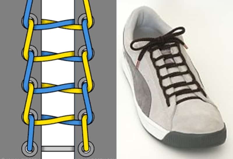 Buộc dây giày đá bóng kiểu bậc thang có tính thẩm mỹ nhưng lại khó để điều chỉnh