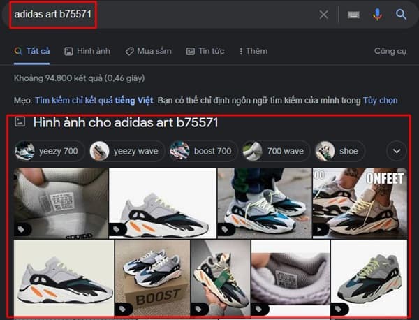Nhận biết giày Adidas chất lượng bằng chữ trên tem