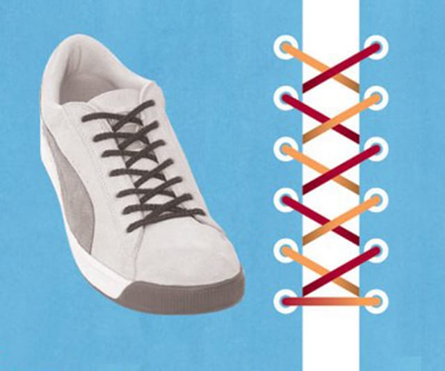 Cách xử lý dây giày quá dài bằng cách đan Display phù hợp với đối tượng teen