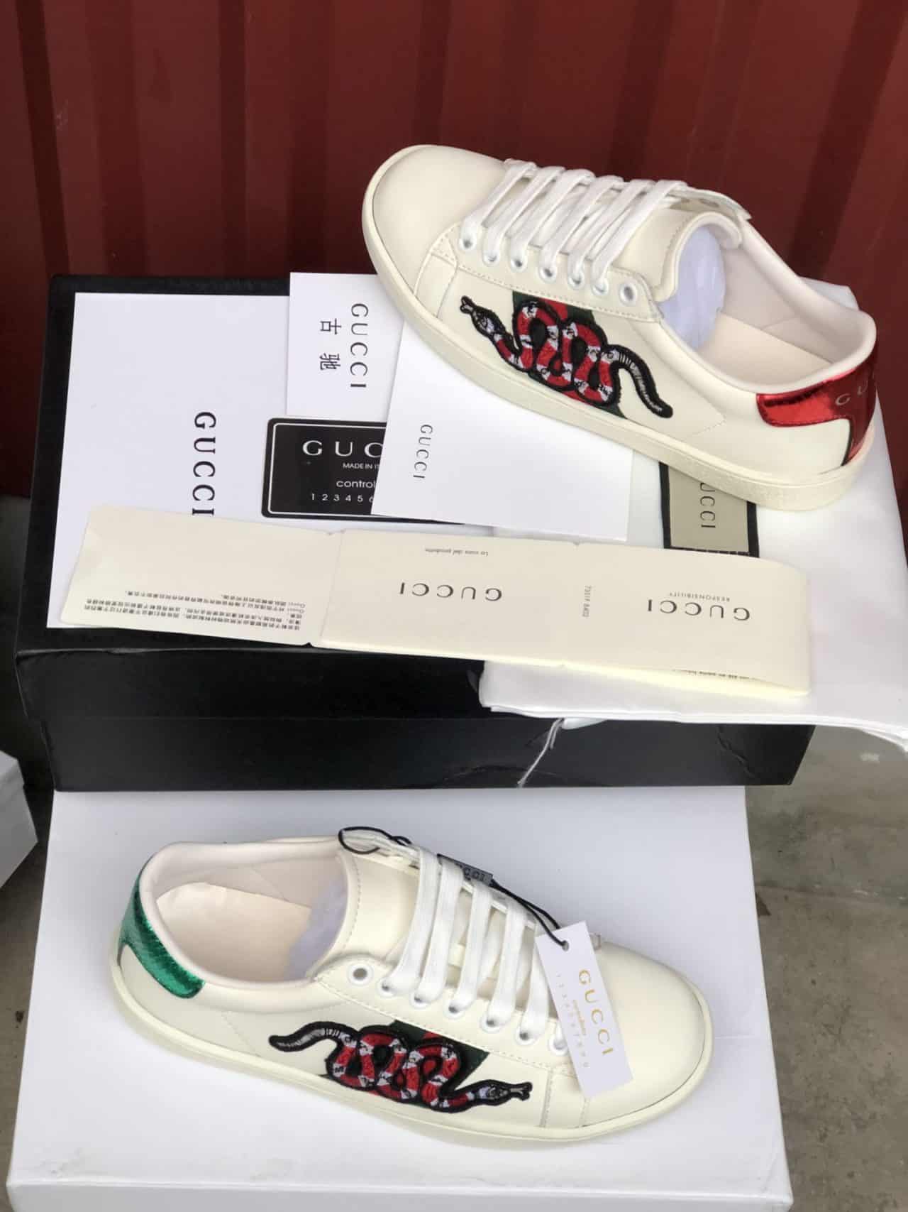 Sneaker thêu Gucci Ace Embroidered mang đậm phong cách thời trang trẻ trung