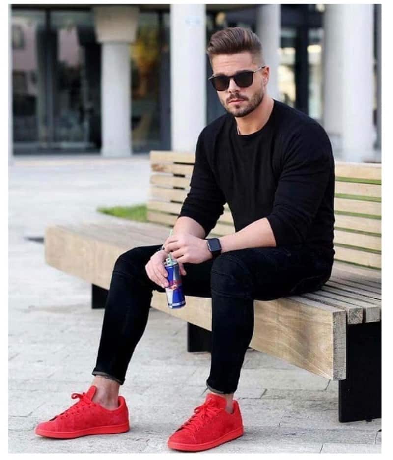 5 cách phối đồ với giày đỏ cho chàng trai phong độ