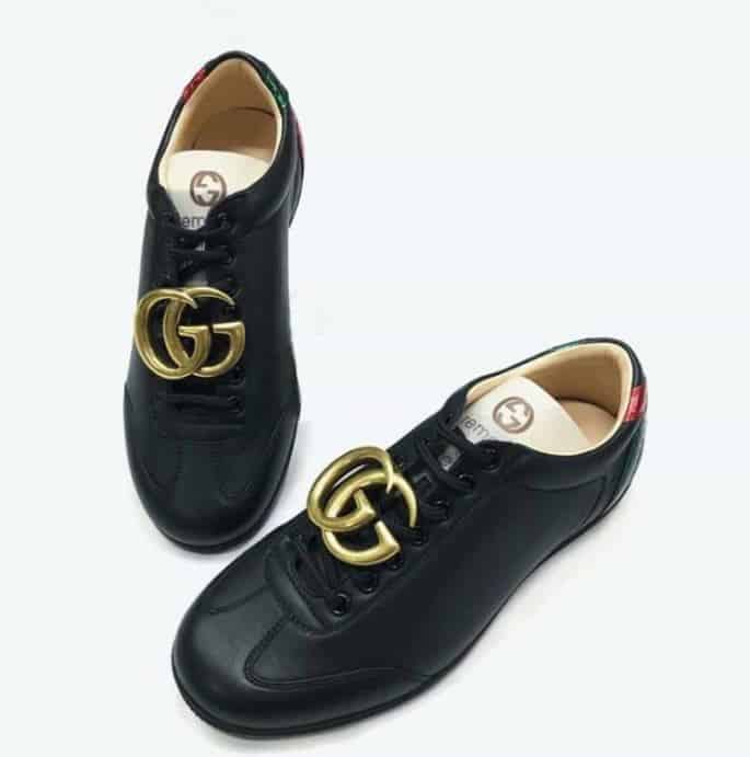 Giày Gucci Calfskin Black Sneaker
