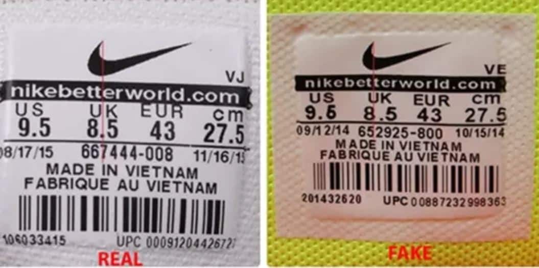 Cách kiểm tra giày chính hãng Nike qua logo tem