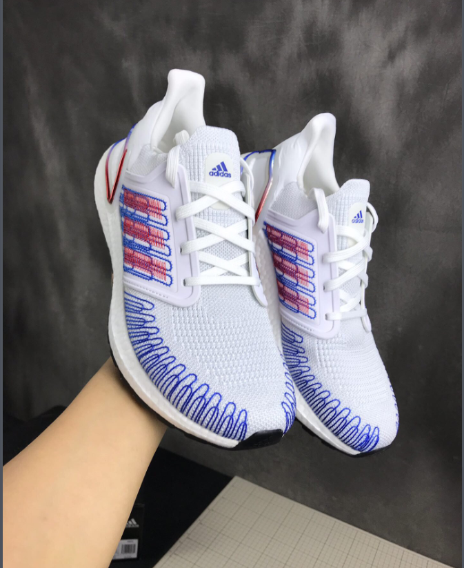 Giày Adidas Ultra Boost 20 Consortium CLoud White Blue Red
