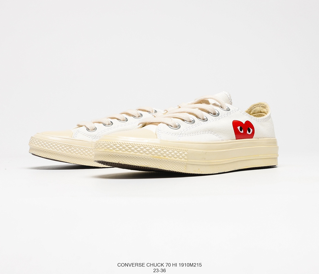 Giày Converse CDG Heart Low White