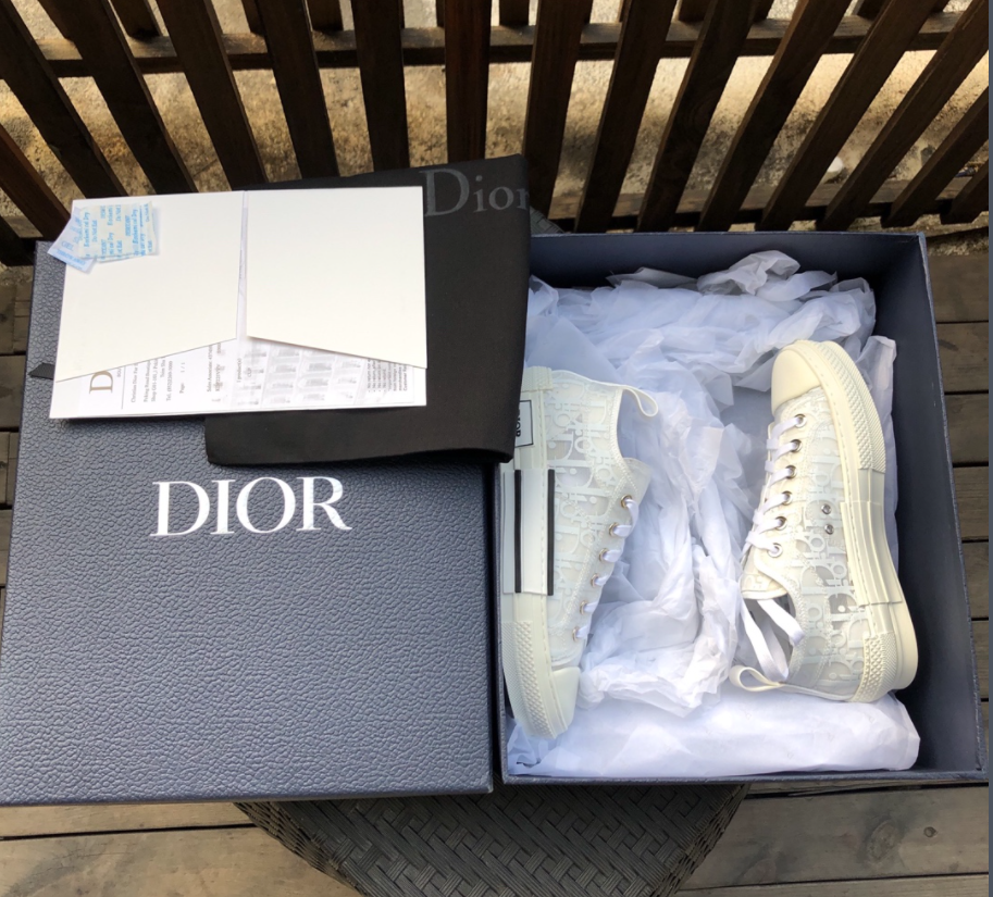Giày Dior B23 Low Top White Dior Oblique