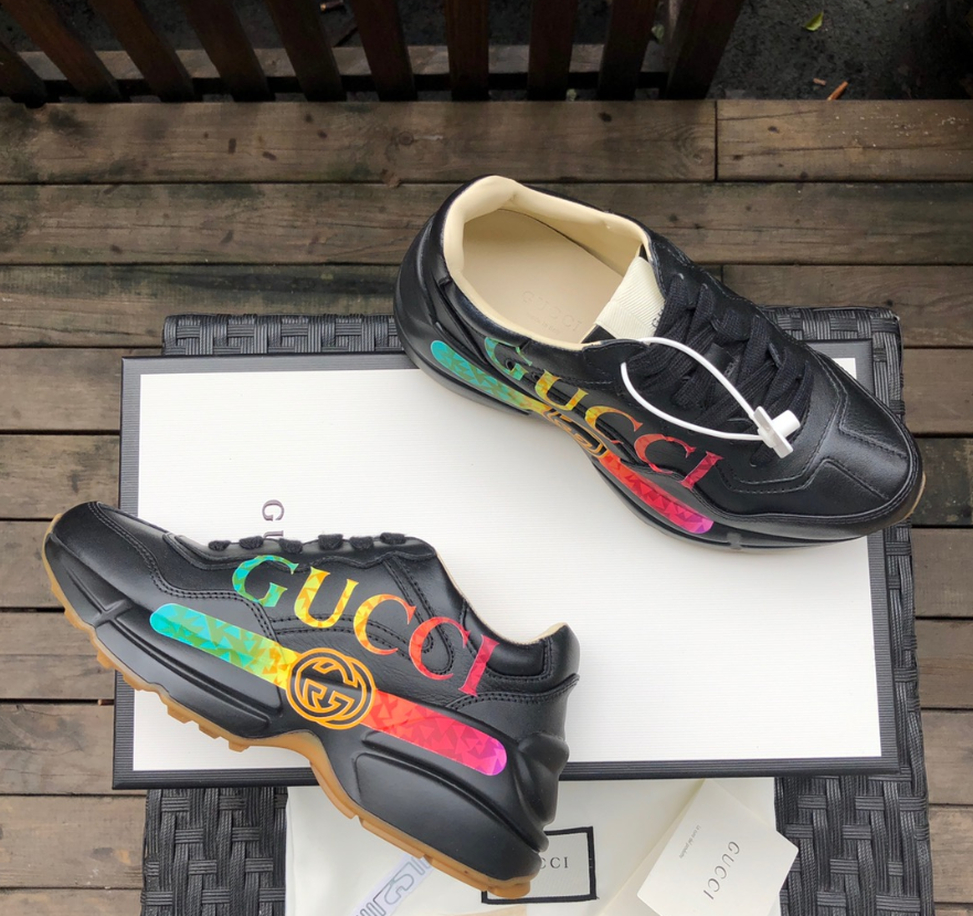 Giày Gucci Rhyton Logo Gucci Rainbow