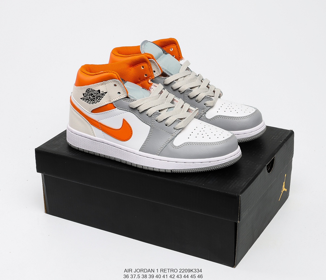 Giày Nike Air Jordan 1 Mid Starfish Orange Platinum
