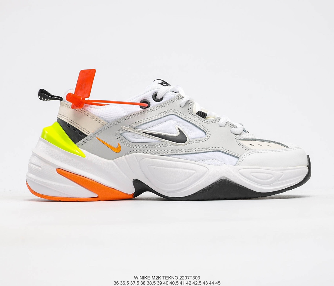 Giày Nike M2k Tekno Trắng Cam Vàng