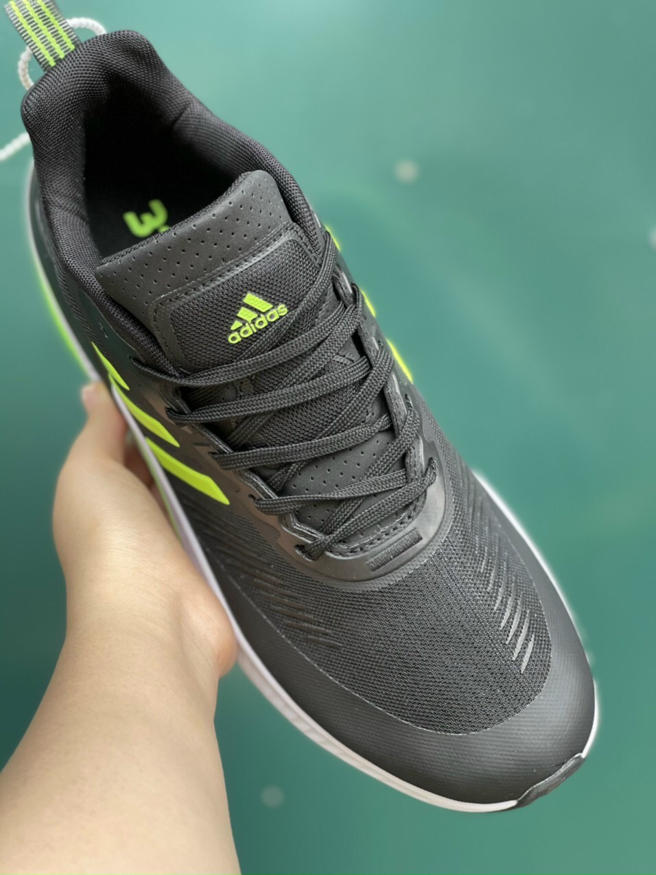 Giày Adidas Alphabounce 2022 Đen Sọc Xanh Rep 1:1