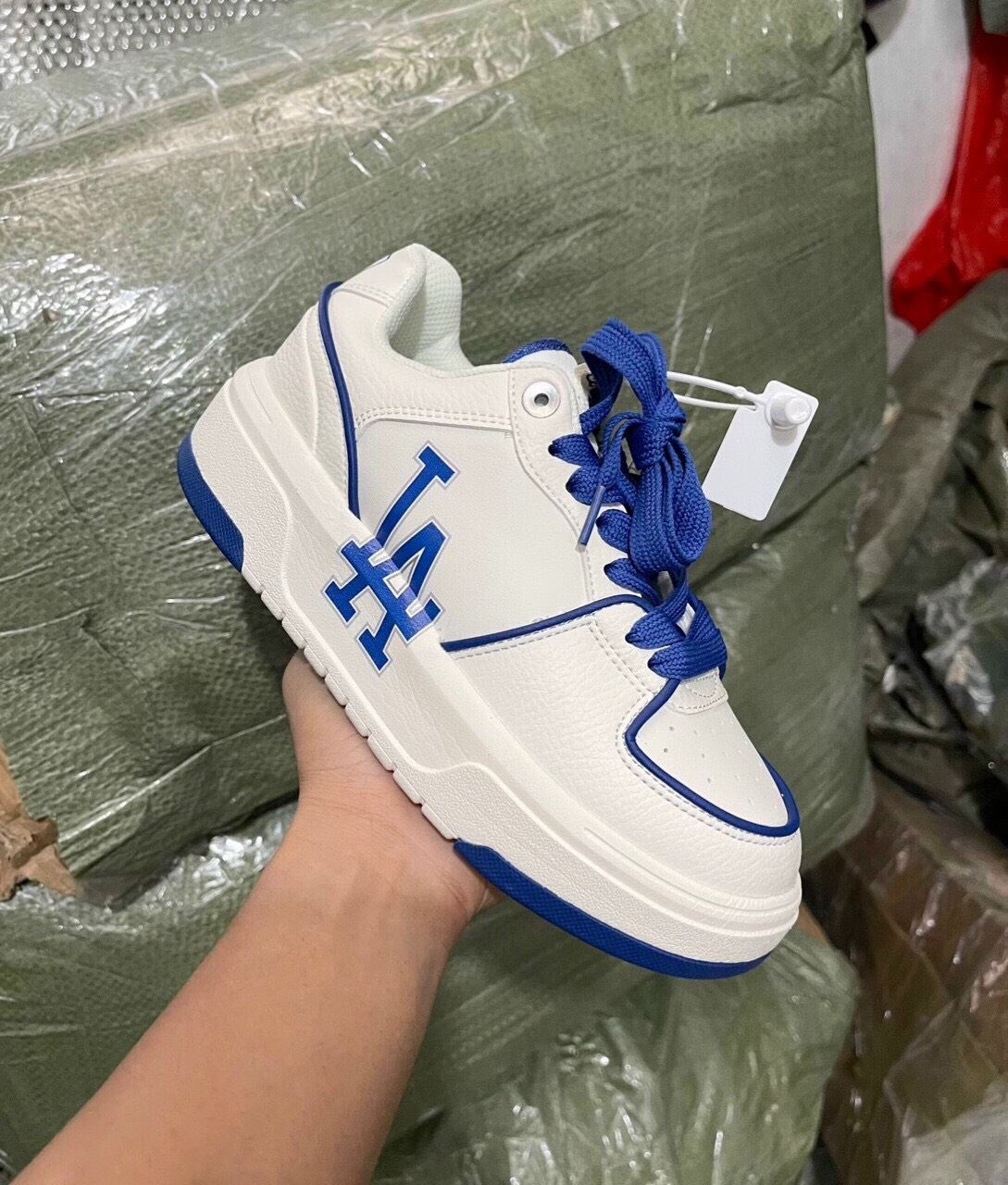 Giày MLB chunky liner màu trắng xanh lá chữ NY thể thao nam nữ  Shop Nhung