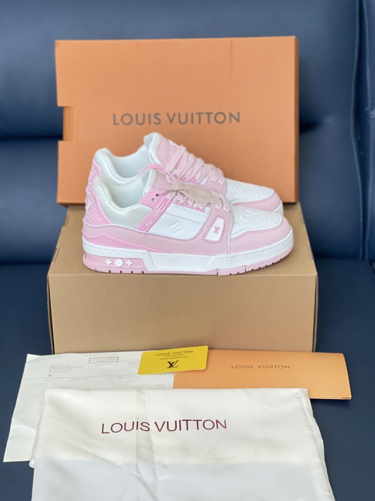 Giày Louis Vuitton Lv Trainer Hồng Pink Rep 11