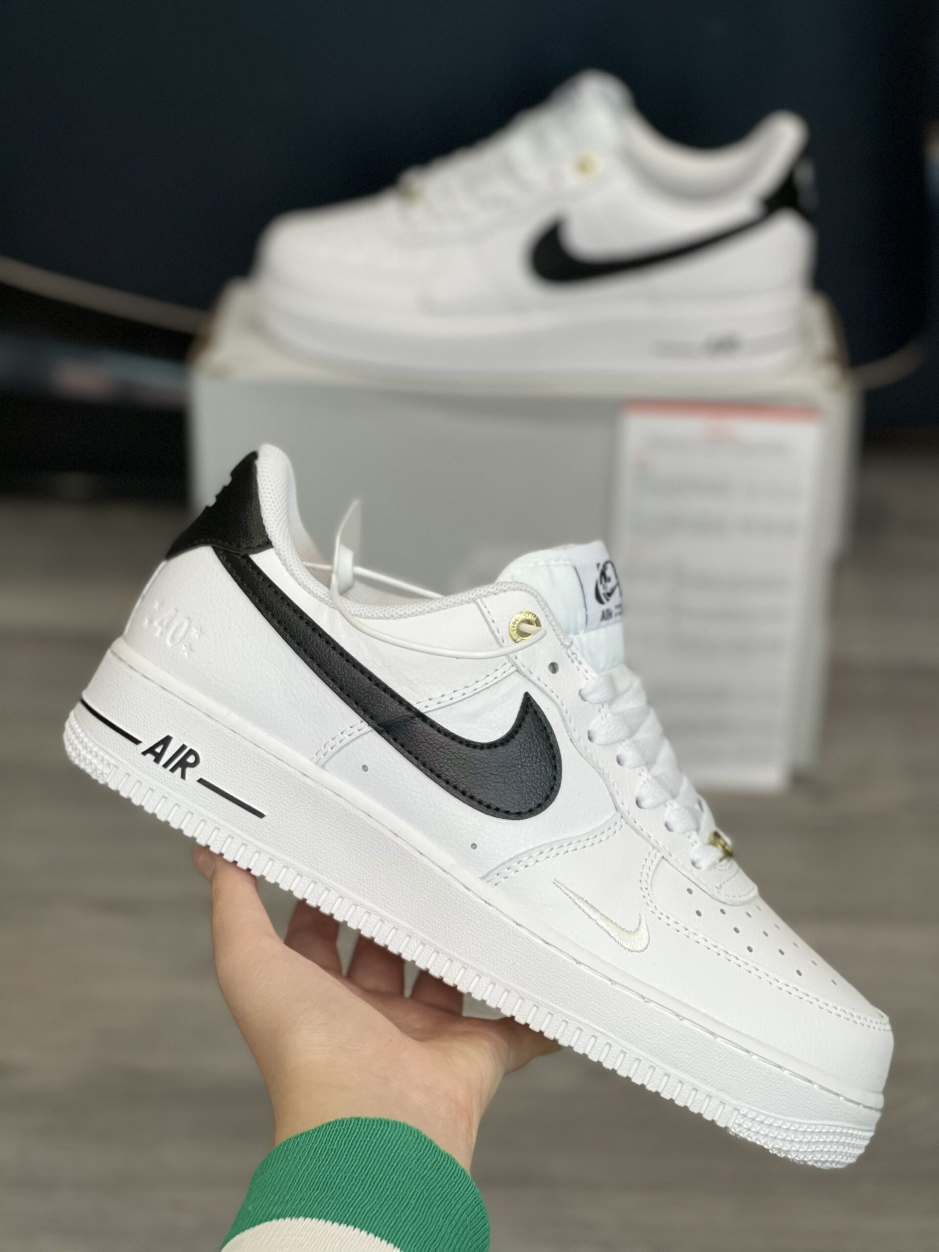 Giày Nike Air Force 1 Low 40th Anniversary Black White Like Auth