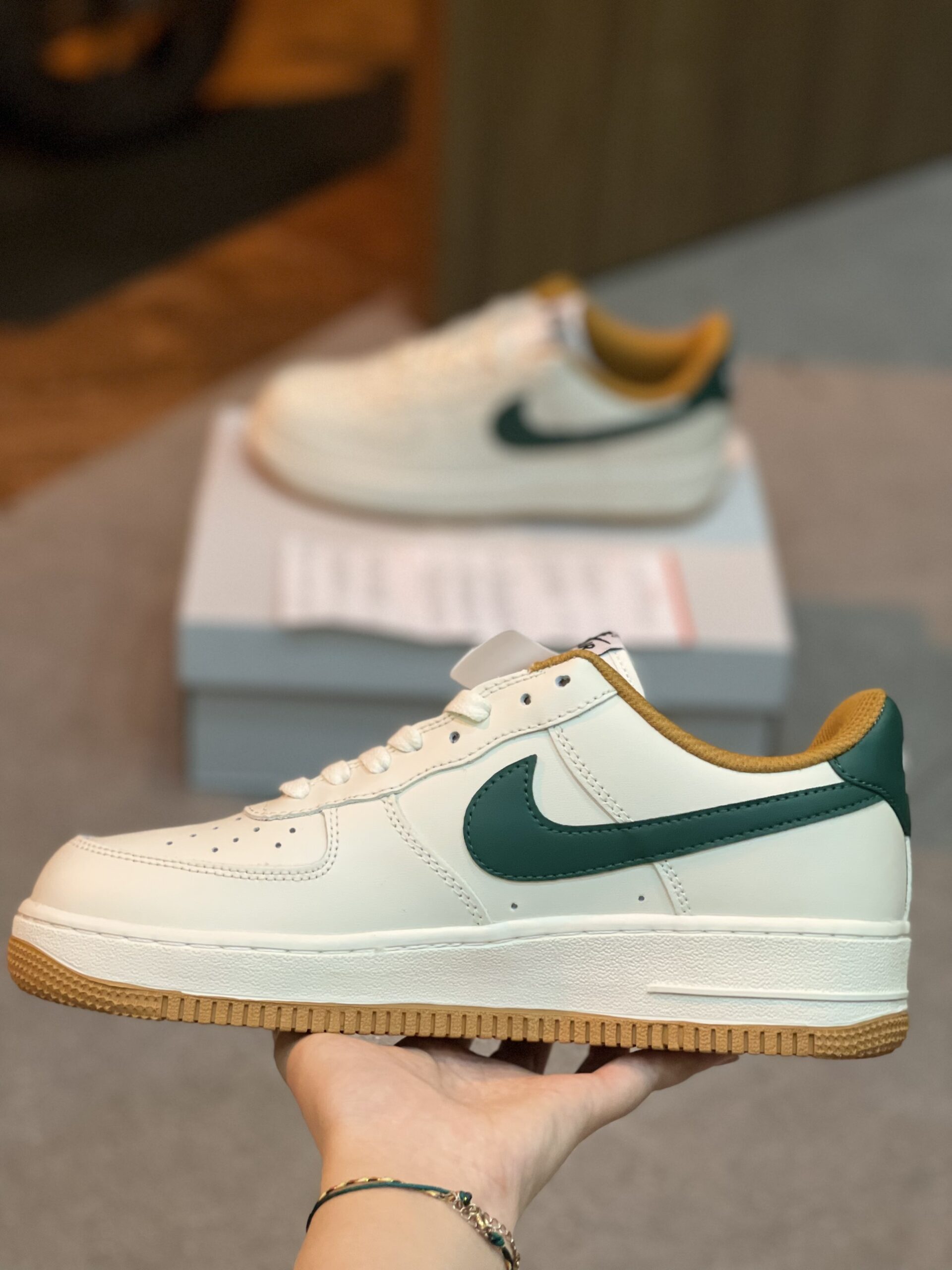 Giày Nike Air Force 1 Low Beige Green Gum Like Auth