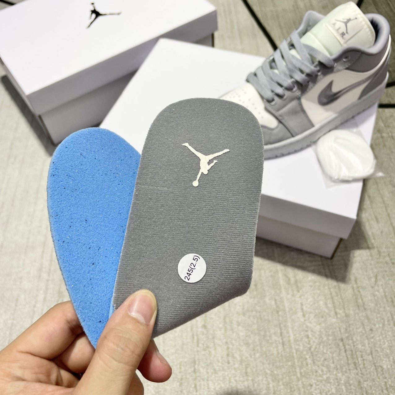 Giày Nike Air Jordan 1 Low SE Light Steel Grey Like Auth