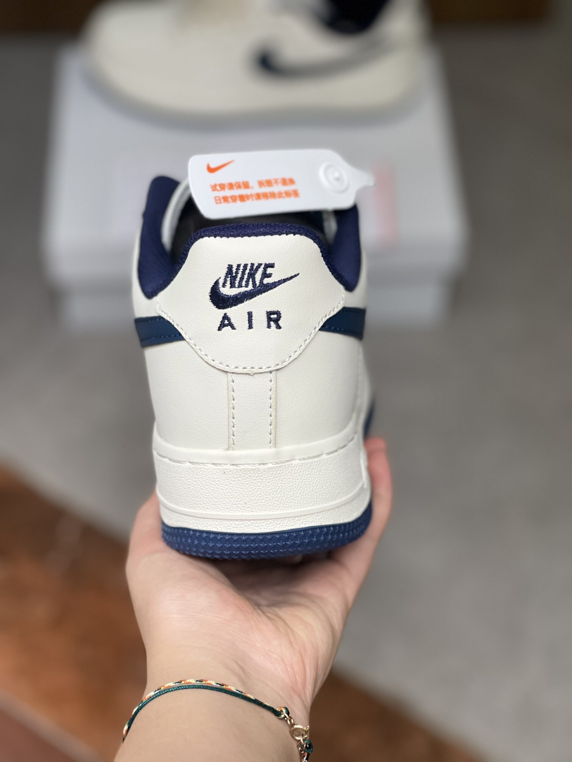 Giày Nike Air Force 1 Low 07 Cream White Navy Skate Like Auth