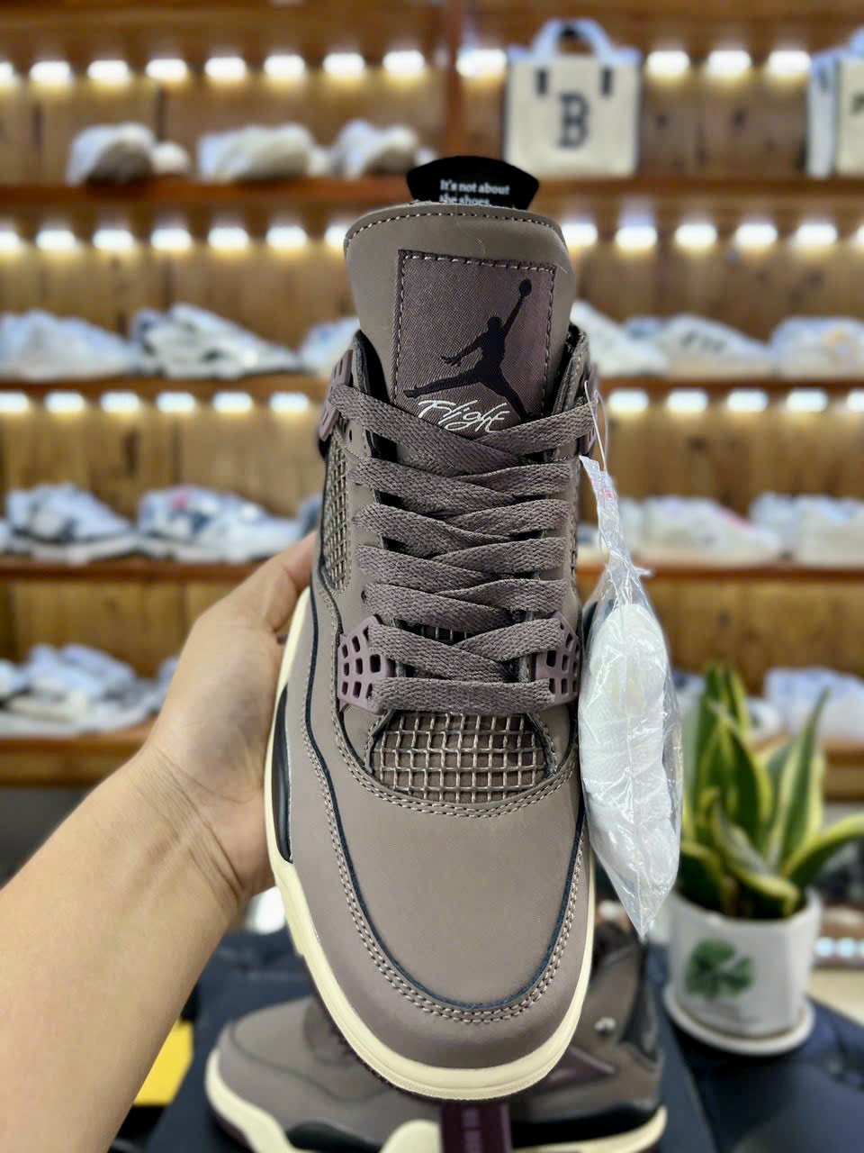 Giày Nike Air Jordan 4 Retro A Ma Maniére Violet One Like Auth