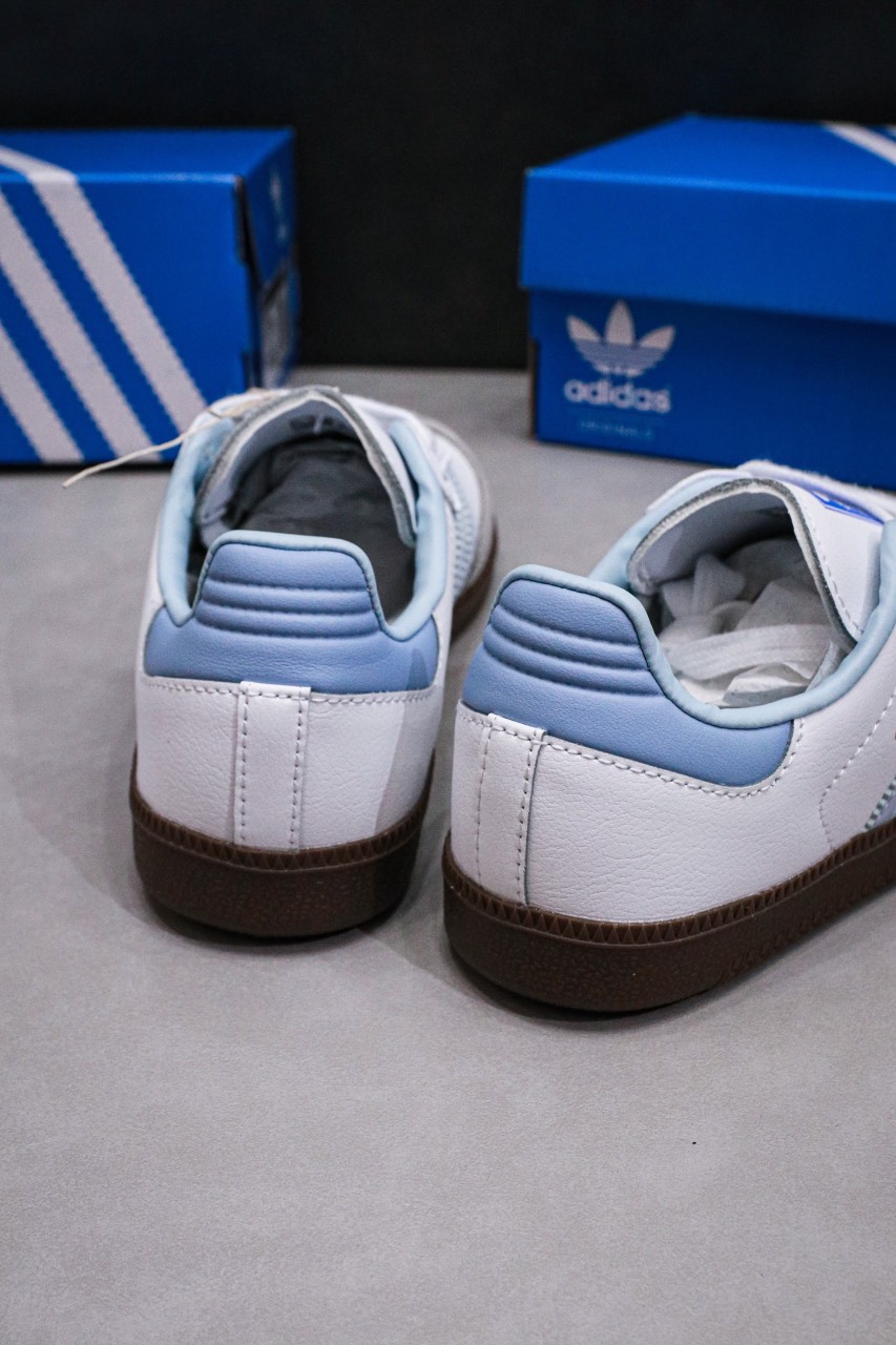 Giày Adidas Samba OG Cloud White Halo Blue Siêu Cấp