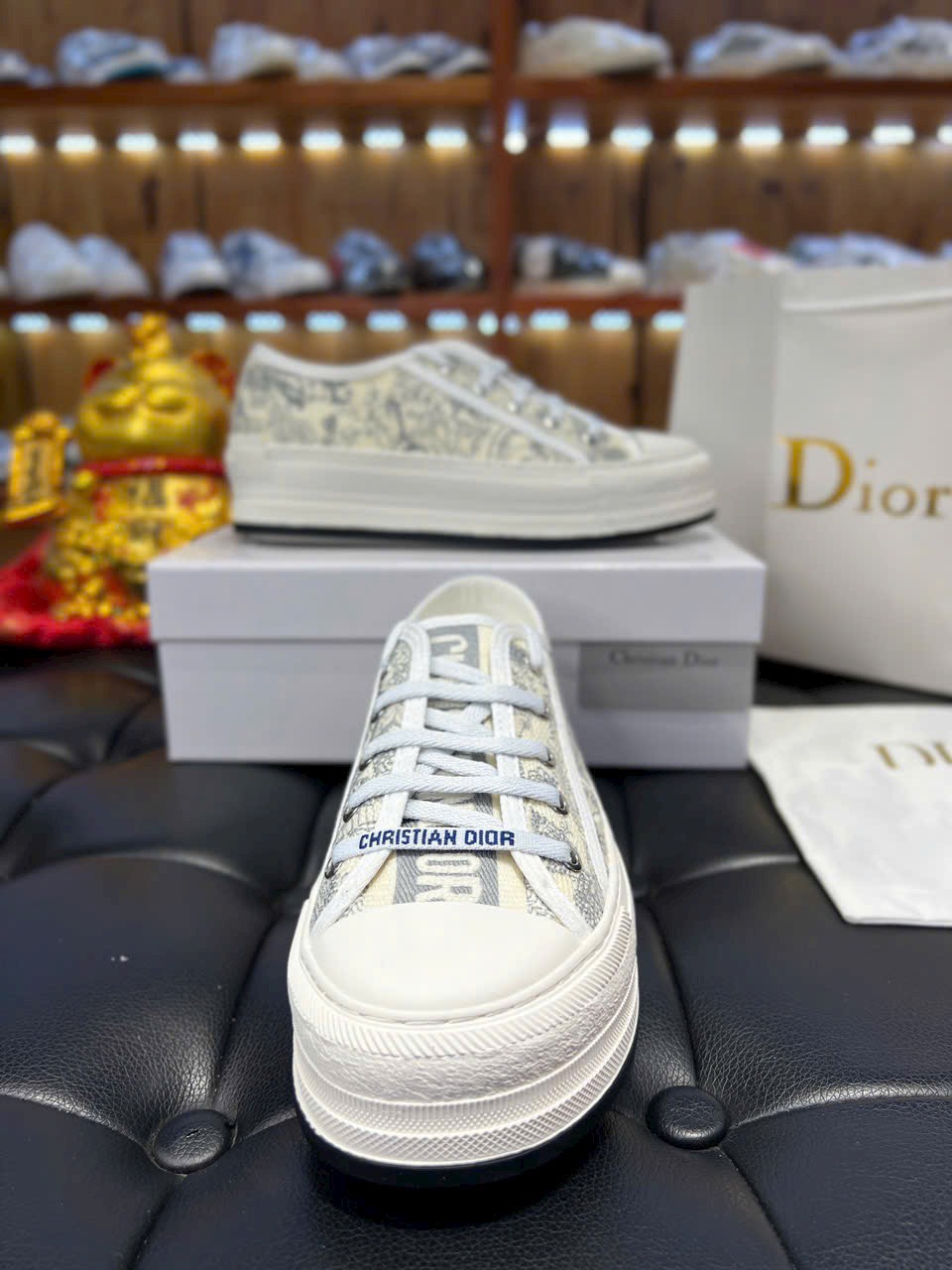Giày Dior Walk'n' Platform Sneaker Gray Toile Cotton Canvas Best Quality